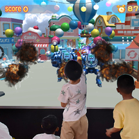 Système de projection interactive pour sol/mur, 22 jeux, jeu intelligent pour enfants, dispositif de tableau blanc interactif, multipoints, grand écran