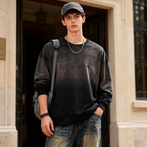 TKAN309D Personalizado Hombres Invierno Nuevo estilo Oversize casual Peso pesado 100% Algodón Retro Lavado Cuello redondo Sudadera con capucha - Product Image 1