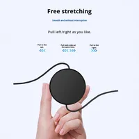 Câble rétractable 2-en-1 Type-C en TPE, 1m, 100W, charge rapide PD, moulage privé, double tête pour CarPlay/usage automobile et transfert de données