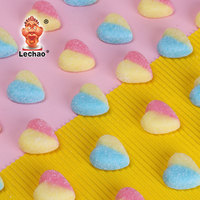 Bulk verpakking gummy snoepjes mix fruit smaak suikergecoate hartvormige halal zure zoete gummy snoepjes