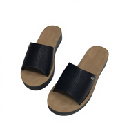 Sandales classiques pour femmes en PU à bout ouvert, légères, souples, antidérapantes et confortables pour l'été en extérieur
