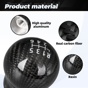 Poignée de levier de vitesses en fibre de carbone compatible avec <span class=keywords><strong>Ford</strong></span> Fiesta Focus RS <span class=keywords><strong>ST</strong></span>, style racing - Product Image 6