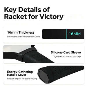 Raqueta de Pickleball de Fibra de Carbono T700 con Superficie de Alta Fricción para Efecto y Potencia de Nivel Torneo con Equilibrio - Product Image 4