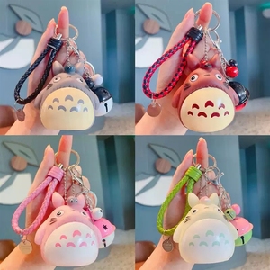 Phổ biến 3D Totoro phim hoạt hình Keychain nhựa chuông Keyring Túi Mặt dây chuyền bị chèn ép Quà Tặng mù hộp - Product Image 2