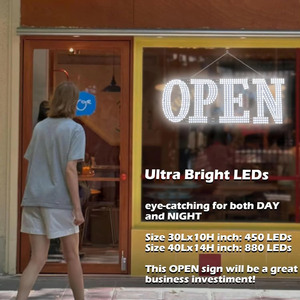 LED luminous open sign advertising <b>board</b> indoor hanging wall decoration <b>light</b> shop sign entrance indicator luminous sign 12V - Product Image 3