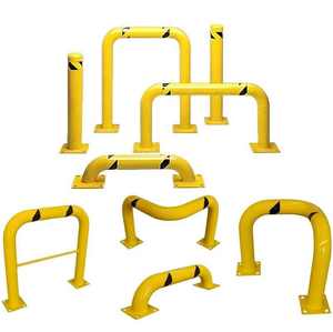 Barriera di Sicurezza con Ringhiera Centrale in Acciaio, Protezione per Macchinari, Barriera di Sicurezza Alta, Dissuasore a U per Parcheggi - Product Image 6