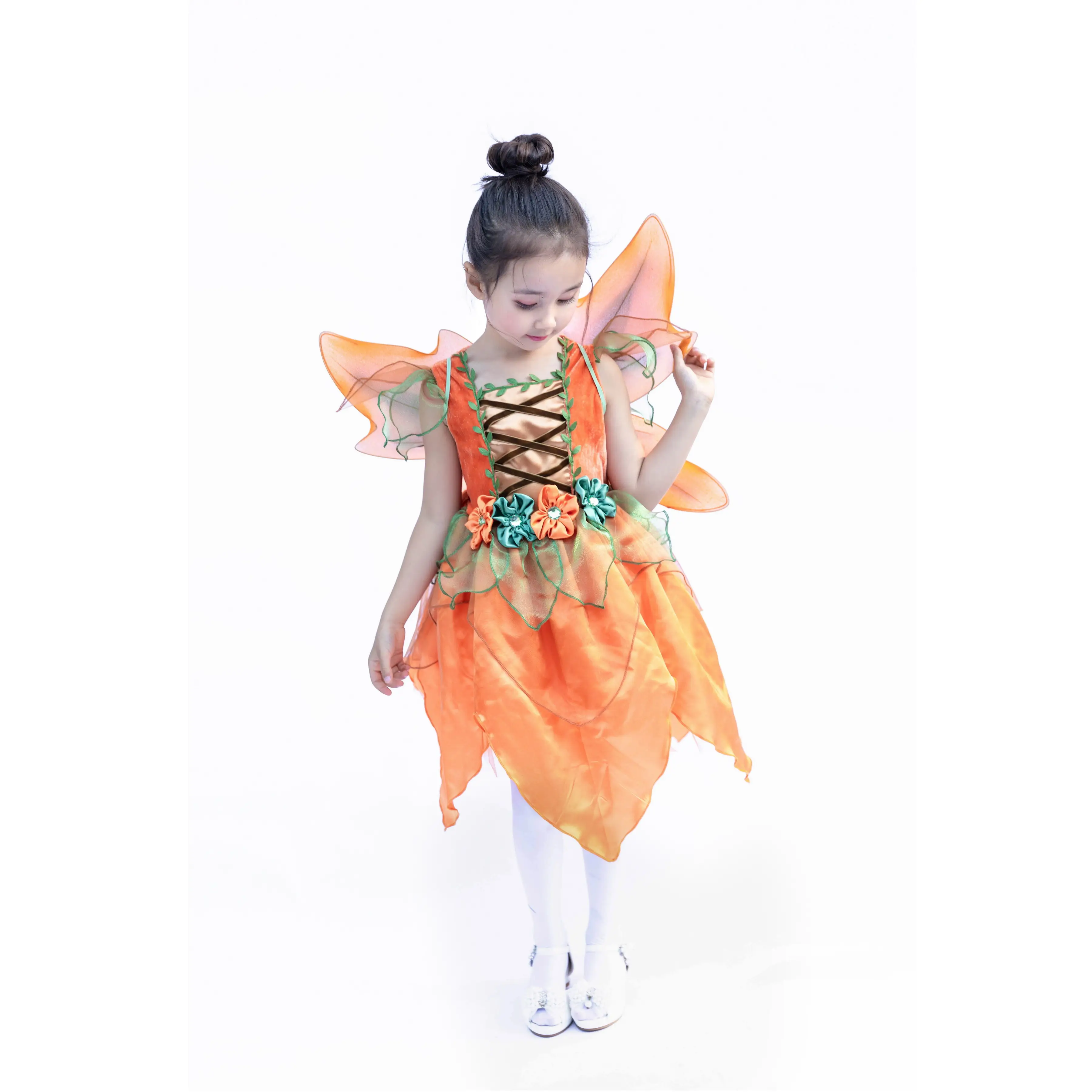 autumn fairy big leaf wing costumes carnival dress