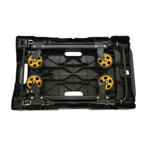 उच्च लोडिंग क्षमता 136 किलोग्राम पूरी तरह फोल्डेबल प्लेटफॉर्म स्टील हैंड ट्रक पोर्टेबल गोदाम ट्रॉली भंडारण के लिए पोर्टेबल गोदाम ट्रॉली - Product Image 5