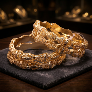 Gold Plated Brass <b>Bangles</b> <b>Indian</b> Custom Jewelry for Women's Anniversary-ALEX JEWELRY Model FB041 - Product Image 3