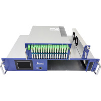 Penguat Serat Optik EDFA 32/64 Port 15-20dBm 2U LC XGS-PON 64X20 dengan Layar Sentuh LCD dan WDM XGS-PON JDSU IPG Pump