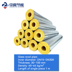 Tube en laine de verre 30mm 50mm 64kg/m³ Isolation thermique en fibre de verre pour conduite de chauffage - Product Image 2