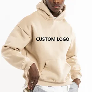 Custom manufacturer winter gym sweatshirts puff print pull over cotton hoodies for men