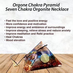 Pirámide de <span class=keywords><strong>Orgonita</strong></span> de Cristal Real de Siete Chakras, Kit de Protección y Sanación Energética, Hecho en China - Product Image 3