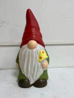 Ornamen Luar Ruangan Plastik Bentuk Gnome Tahan Air Diameter 16cm Tinggi 21cm Ramah Lingkungan Tahan UV untuk Dekorasi Musiman/Liburan