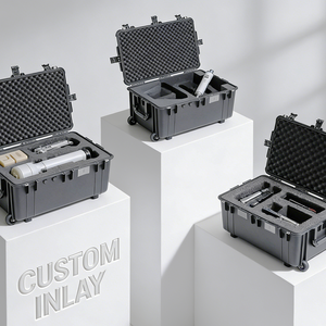 Maleta de Ferramentas Rígida de Plástico com Rodinhas a Preço de Fábrica, Alça Retrátil, Espuma Universal Pré-Cortada e Carrinho para Transporte - Product Image 6