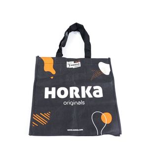 Sac fourre-tout grand format 100 % biodégradable en non-tissé, réutilisable, laminé, imperméable, avec impression de logo personnalisé pour la promotion (sacs de courses, sacs à chaussures) - Product Image 1
