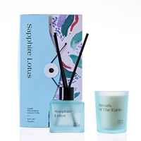 Coffret Cadeau M&Sense : Bougie Parfumée Artisanale de Luxe en Pot de Verre et Mini Diffuseur à Bâtonnets