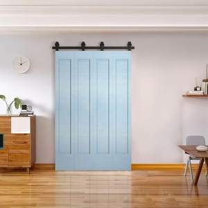 RHETECH Kit <span class=keywords><strong>de</strong></span> portes coulissantes pliantes à montage supérieur en acier au carbone <span class=keywords><strong>de</strong></span> 3 pieds Ensemble <span class=keywords><strong>de</strong></span> quincaillerie durable <span class=keywords><strong>pour</strong></span> porte <span class=keywords><strong>de</strong></span> grange coulissante à deux volets <span class=keywords><strong>pour</strong></span> le salon - Product Image 6