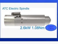 Mandrin électrique ATC haute vitesse 2,6 kW 1,08 Nm à changement d'outil automatique pour fraisage, rectification, perçage, gravure CNC, refroidissement liquide