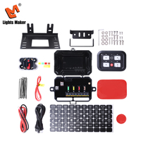 Panneau de commande d'éclairage de camion 12V 24V, 4 interrupteurs, boîtier de relais à télécommande sans fil, interrupteur de lampe de voiture robuste, étanche IP67