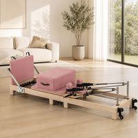 Formfit Lit de Pilates Reformer en bois d'acajou, Ensemble de Yoga et Pilates