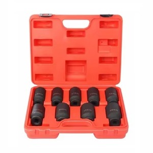 Juego de Llaves de Impacto Profundas de 6 Puntas, Métrico, de 1/2\", 9 Piezas, para Extracción o Instalación de Tuercas de Cubo de Eje, 29-38 mm - Product Image 4