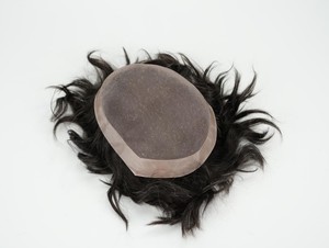 <span class=keywords><strong>Parrucca</strong></span> <span class=keywords><strong>parrucca</strong></span> da uomo di alta qualità <span class=keywords><strong>con</strong></span> pizzo Mono toupet Base completa per capelli in PU sostituzione di pelle sottile materiale per capelli umani - Product Image 6