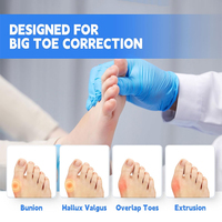 Correcteur d'hallux valgus, attelle pour hallux valgus, séparateur d'orteils, redresseur d'orteils réglable, adapté aux pieds atteints d'hallux valgus, soulagement de l'hallux valgus