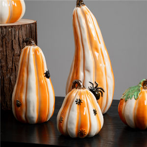 Nouvel arrivage d'élément décoratif pour la maison Festaval Ornement de citrouille en céramique d'artisanat créatif Pièce de décoration d'Halloween - Product Image 2