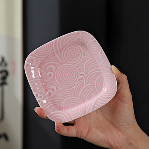 Ceramic Chinese Style Square Dish Wave Pattern Porcelain Fruit Platter <b>Snack</b> <b>Tray</b> Tea Accessory Party Use - Product Image 2