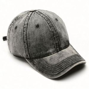 Casquette de baseball non structurée à 6 panneaux, style classique, avec logo brodé, effet délavé, pour la vente en gros BSCI - Product Image 4
