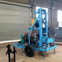 Plateforme de forage de puits d'eau montée sur remorque, diesel, 150m 200m, avec trépan en alliage