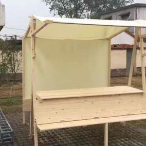 Carrito Plegable Móvil de Madera para Exhibición, Mesa de Puesto de Mercado Nocturno, Carrito de Flores, Carrito Promocional para Vendedor Ambulante, Carpa de Puesto de Bazar - Product Image 3