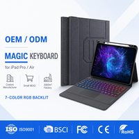 Nouvel étui clavier sans fil USB-C personnalisé pour tablette iPad Pro 11 et Air 4/5e génération 10,9 pouces avec emplacement pour stylet et trackpad HL100B
