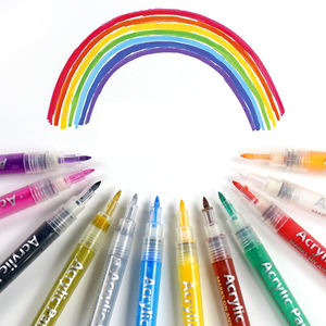 Ensemble de stylos marqueurs en peinture acrylique plastique imperméable pour enfants, pour peinture, coloriage et écriture - Product Image 2