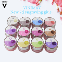 Vinimay 24 Couleurs Non Collant Main Façonner Nail Art Gel 3D Sculpture Sculpture Gel Sculpting Nail Gel pour 3D Sculpture Collection Ensemble