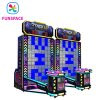 Funspaces Trendy Metal Block Stacker Ticket Game, Garantie 1 an, Machine de jeu d'arcade classique à monnayeur