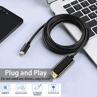 Câble USB C vers HDMI SYONG 4K30Hz HDR compatible, pour MacBook, iPad, iPhone, téléviseur HD et plus (noir)