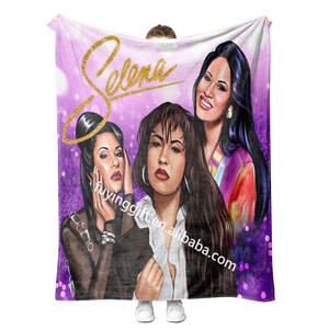 Manta de poliéster para sofá de sala de estar Selena Quintanilla personalizada a buen precio, manta cálida para cama para invierno - Product Image 5