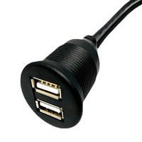 Câble USB 2.0 double port pour montage en voiture, extension mâle-femelle encastrable