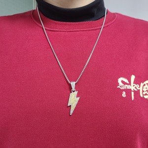 Collier Pendentif Zircon Éclatant Style Hip Hop en Acier Inoxydable avec Chaîne Micropavée Effet Diamant pour Hommes et Femmes - Product Image 6