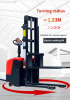 Gerbeur électrique à allée étroite Chentu 2 tonnes, zéro émission, batterie plomb-acide, pneus polyuréthane, faible bruit, poste de conduite ergonomique