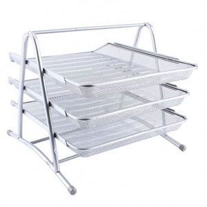 China Factory Low Price Desktop Organizer <b>Metal</b> Mesh <b>File</b> Wire 3-tiers Magazine Holder A4 Paper <b>Metal</b> <b>File</b> Holder - Product Image 2
