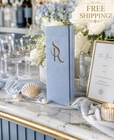 Porte-menu en lin personnalisé avec logo, support de menu de mariage avec monogramme, présentoir de menu de table