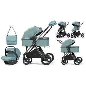 Poussette bébé 3 en 1 de haute qualité, luxe, paysage élevé, multifonctionnelle, pour voyager avec sac à langer, <span class=keywords><strong>siège</strong></span> <span class=keywords><strong>auto</strong></span> - Product Image 1