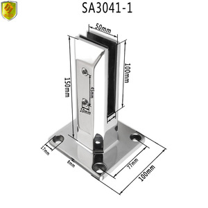 Clip de fixation de base de main courante en acier inoxydable pour piscine Installation facile sans perçage Outil pour le sol de la piscine Verre - Product Image 6
