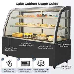 Vetrina Refrigerata Aperta in Acciaio Inox per Esposizione Torte, per Supermercati e Pasticcerie - Product Image 4
