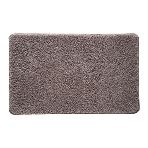 Alfombra de Baño Rectangular de Microfibra Absorbente Antideslizante Estilo Minimalista Color Marrón Crema - Product Image 4