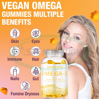 Capsules d'huile de poisson végétaliennes chinoises Oméga-3 6 9 EPA DHA, supplément Oméga-3 500mg 1000mg, vente en gros, capsules d'huile de poisson Oméga-3 Halal