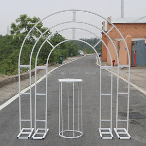<span class=keywords><strong>Arche</strong></span> de mariage rustique en pergola de jardin avec support à fleurs, cadre de fond en métal pour cérémonie de mariage et décoration extérieure - Product Image 1
